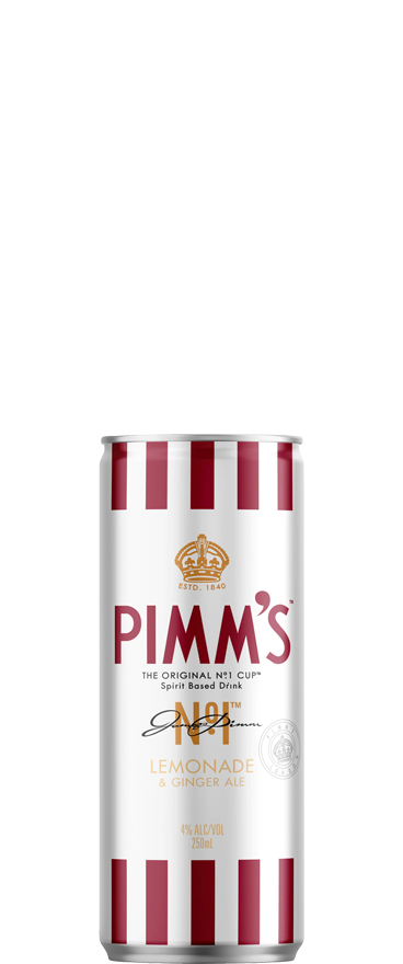 Pimm's Lemonade and Ginger Ale (12x 250ml Cans)