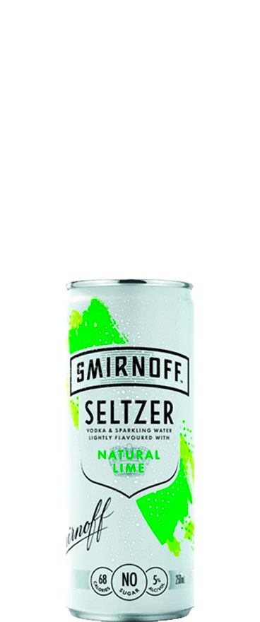 Smirnoff Seltzer Natural Lime (12x 250ml Cans)
