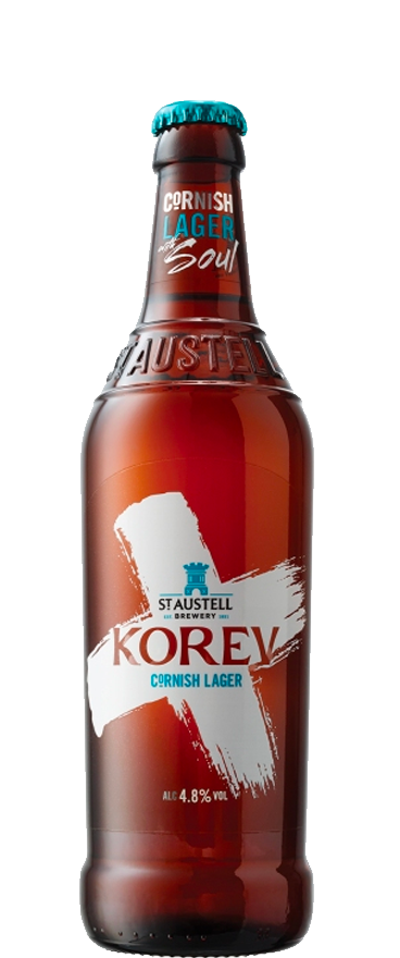 St Austell Korev Lager (12x 500ml Bottles) BB:30.09.20 - Wine Central