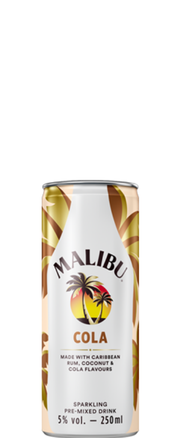 Malibu Cola Pre-Mixed (10x 250ml Cans)